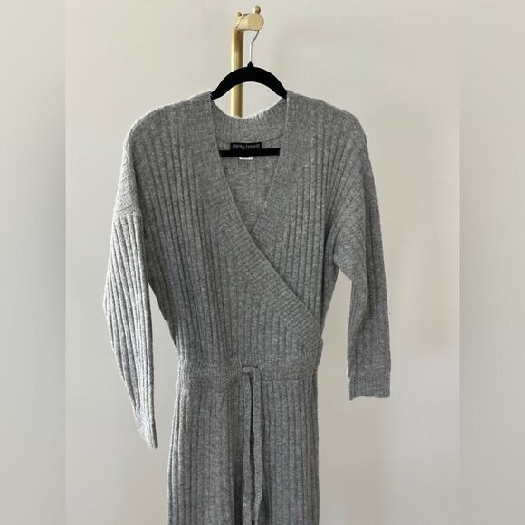 Central Park West Juniper Knit Jumpsuit in Heather Grey Long Sleeve L /NWOT - Picture 6 of 14